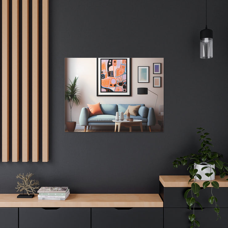 Abstract Art and Couch Canvas Gallery Wraps