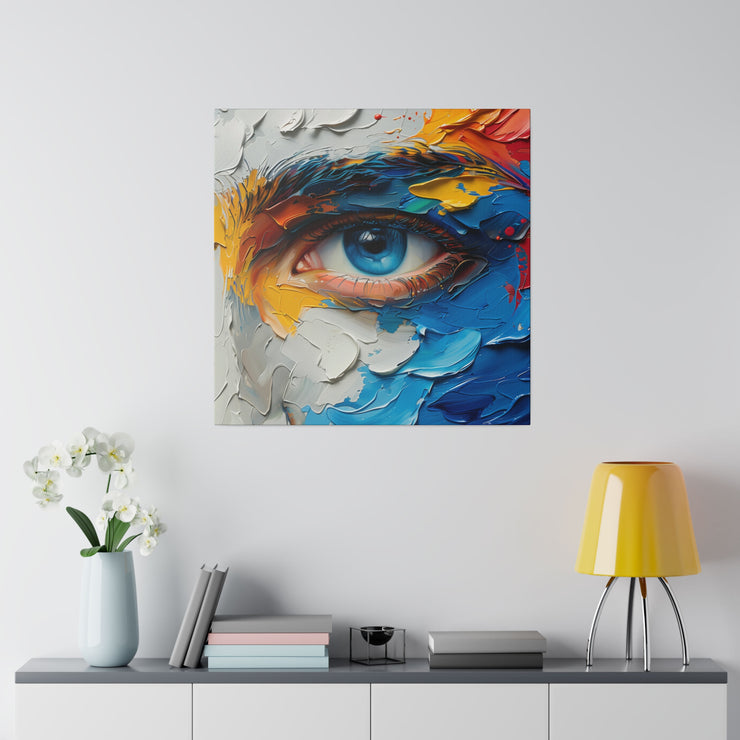 Vivid Gaze: Impasto Spectrum Eye