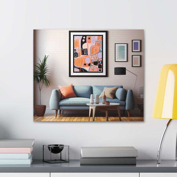 Abstract Art and Couch Canvas Gallery Wraps