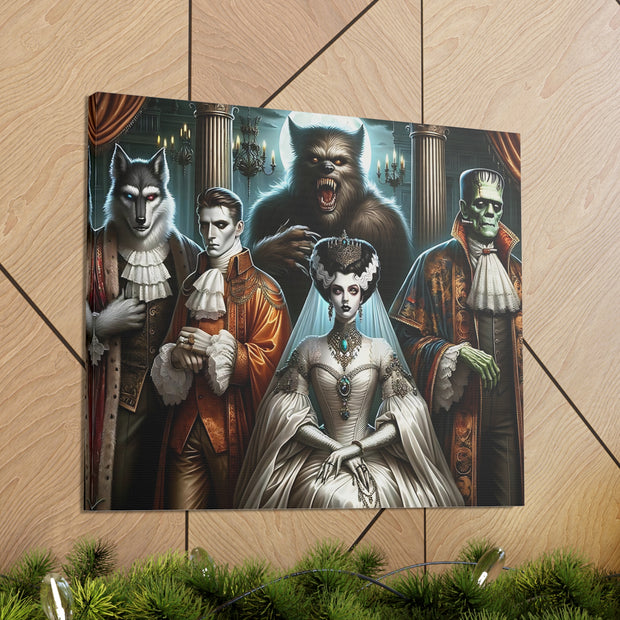 Gothic Gathering: An Enigmatic Court Canvas Gallery Wraps