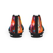 "Psychedelic Drip: High-Top Art Sneakers"
