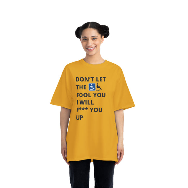 Bold Confidence Tee – Handicap Sign Urban Statement Shirt