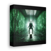 Cyber Ascension: Digital Dawn" Canvas Gallery Wraps