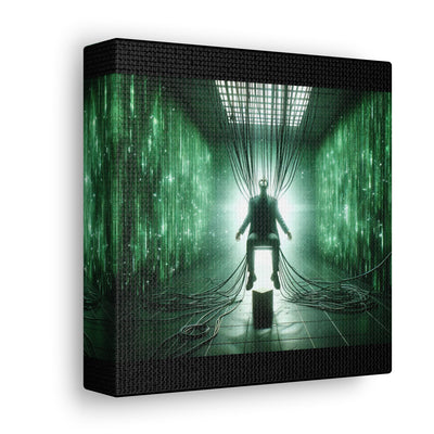 Cyber Ascension: Digital Dawn" Canvas Gallery Wraps