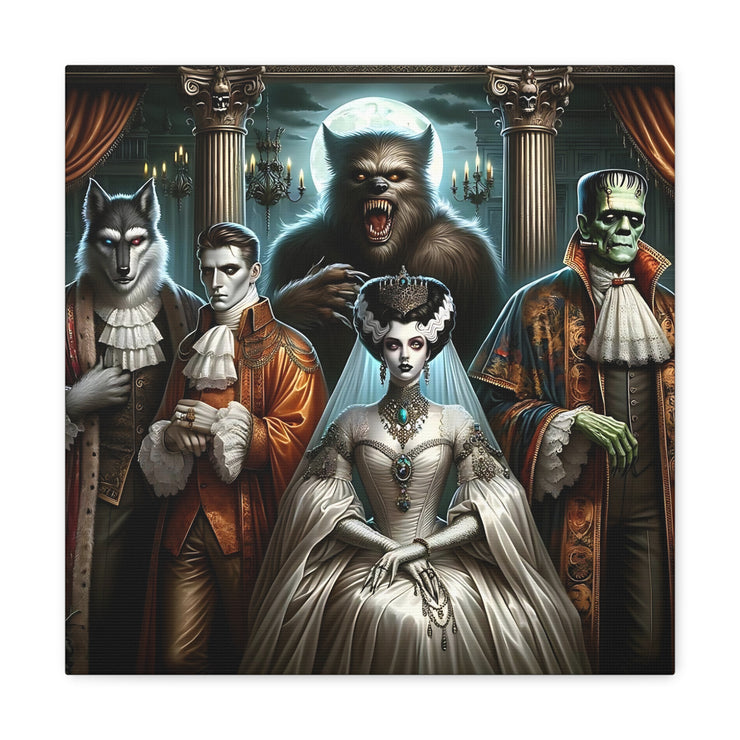 Gothic Gathering: An Enigmatic Court Canvas Gallery Wraps