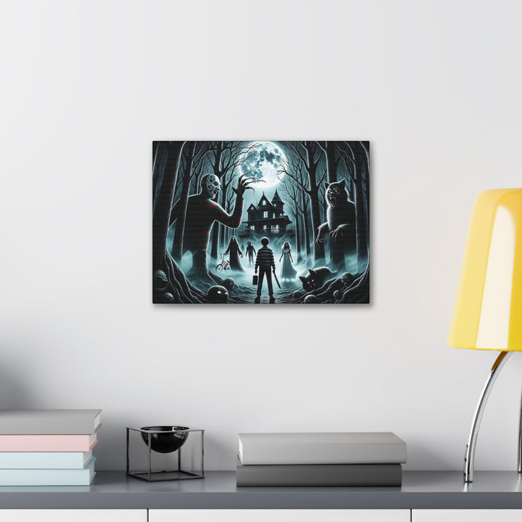 Scariest Movie Mashup Digital Art Canvas Gallery Wraps