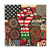 Pan-Black American Pride Canvas Wall Art – Celebrating Unity & Heritage