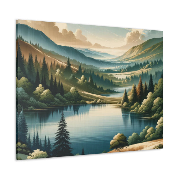 Tranquil Vista" - Detailed Landscape Art