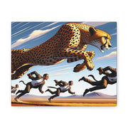 Dynamic Chase: Power & Precision - Abstract Jaguar Art Print