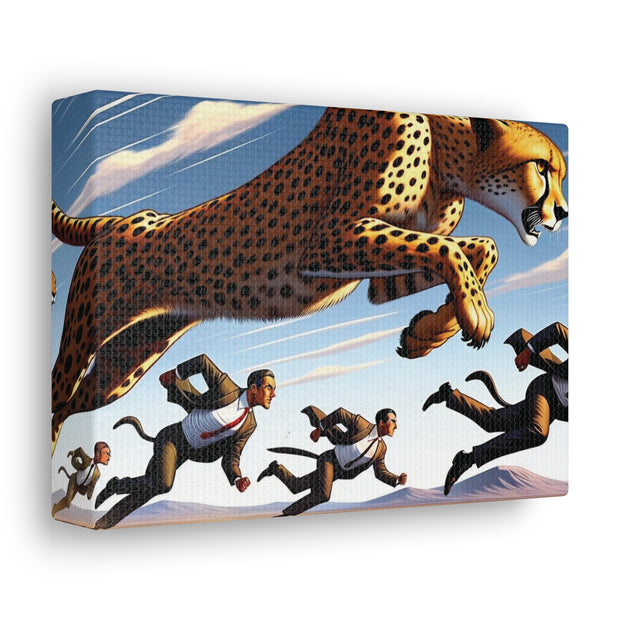 Dynamic Chase: Power & Precision - Abstract Jaguar Art Print