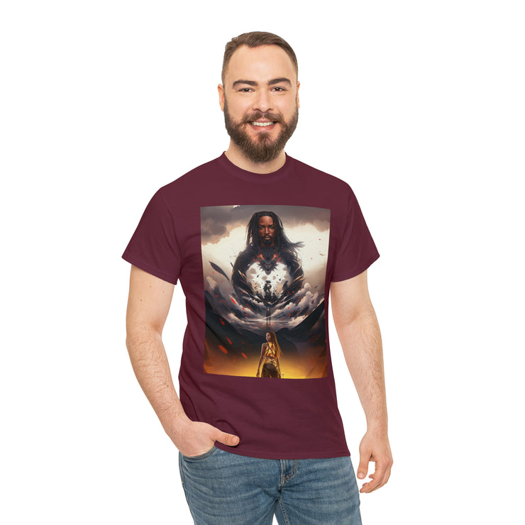 Afro Futuristic Man Unisex Heavy Cotton Tee