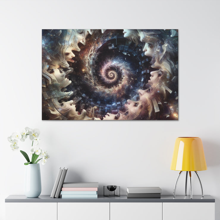 Hypnotic Whirlpool, Fragmented Portraits Canvas Gallery Wraps