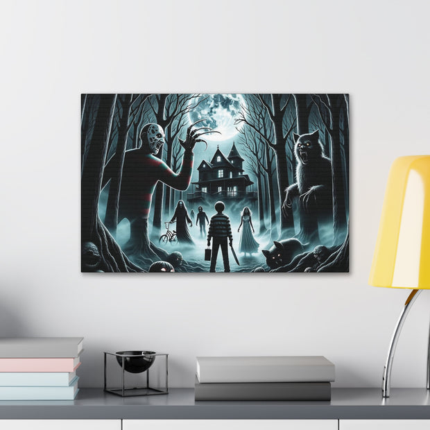 Scariest Movie Mashup Digital Art Canvas Gallery Wraps