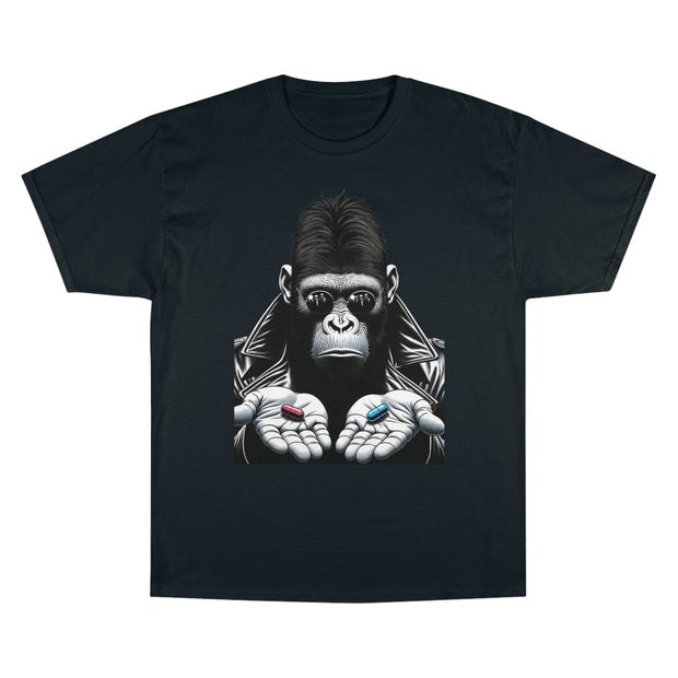 Morpheus-Inspired Ape Pill Holder High-Contrast T-Shirt