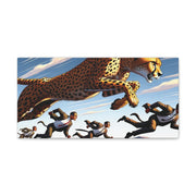 Dynamic Chase: Power & Precision - Abstract Jaguar Art Print