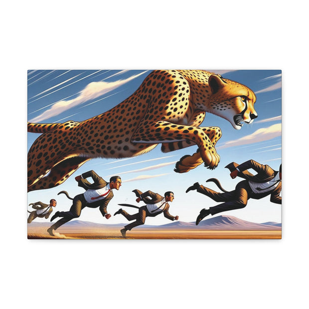 Dynamic Chase: Power & Precision - Abstract Jaguar Art Print