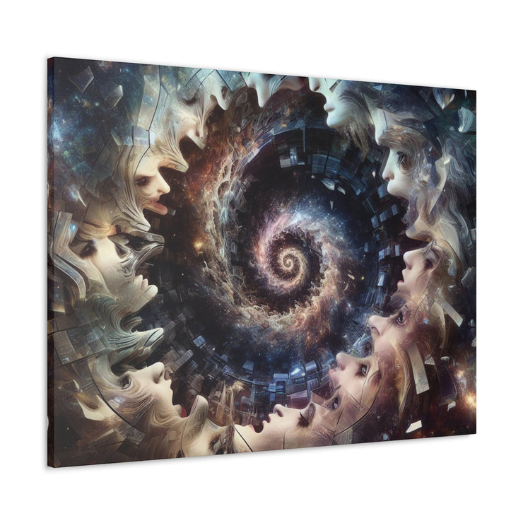 Hypnotic Whirlpool, Fragmented Portraits Canvas Gallery Wraps