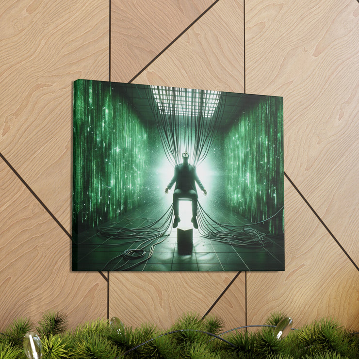 Cyber Ascension: Digital Dawn" Canvas Gallery Wraps