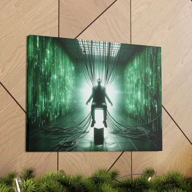 Cyber Ascension: Digital Dawn" Canvas Gallery Wraps