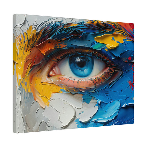 Vivid Gaze: Impasto Spectrum Eye