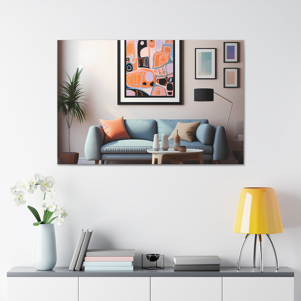 Abstract Art and Couch Canvas Gallery Wraps