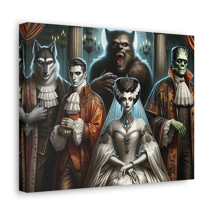 Gothic Gathering: An Enigmatic Court Canvas Gallery Wraps