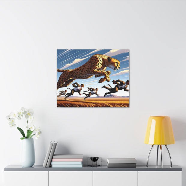 Dynamic Chase: Power & Precision - Abstract Jaguar Art Print