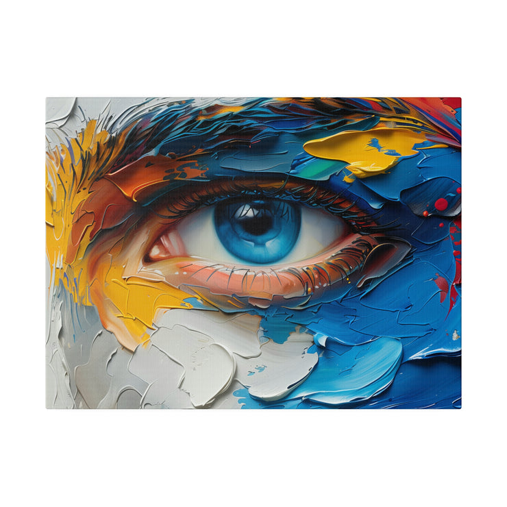 Vivid Gaze: Impasto Spectrum Eye