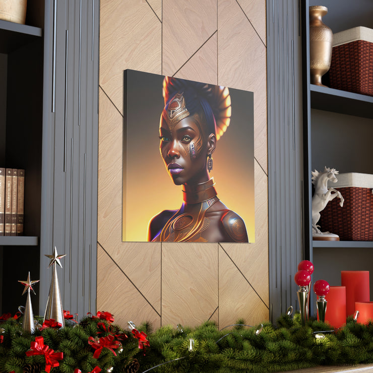 Afrofuturistic Princess Canvas Gallery Wraps