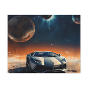 Lamborghini on the Moon Canvas Gallery Wraps