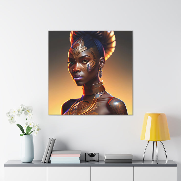 Afrofuturistic Princess Canvas Gallery Wraps