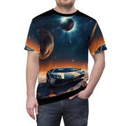 Lamborghini on the Moon Unisex Cut & Sew Tee (AOP)