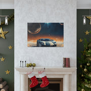 Lamborghini on the Moon Canvas Gallery Wraps