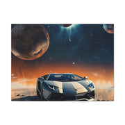 Lamborghini on the Moon Canvas Gallery Wraps