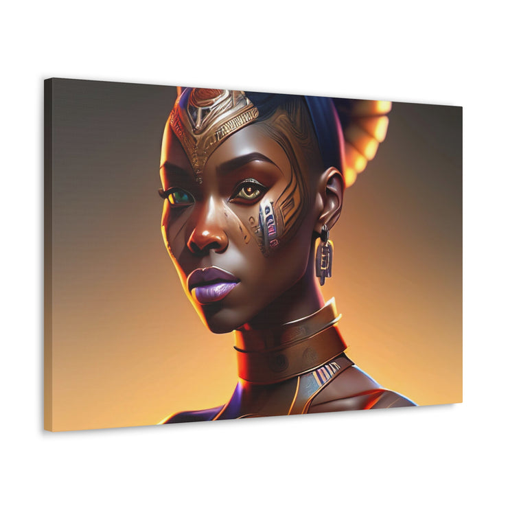 Afrofuturistic Princess Canvas Gallery Wraps