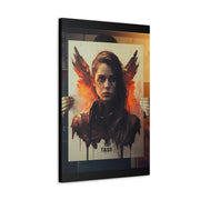 Beige Femenine Dark Angel Canvas Gallery Wraps