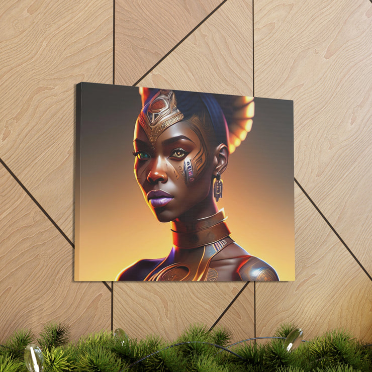 Afrofuturistic Princess Canvas Gallery Wraps