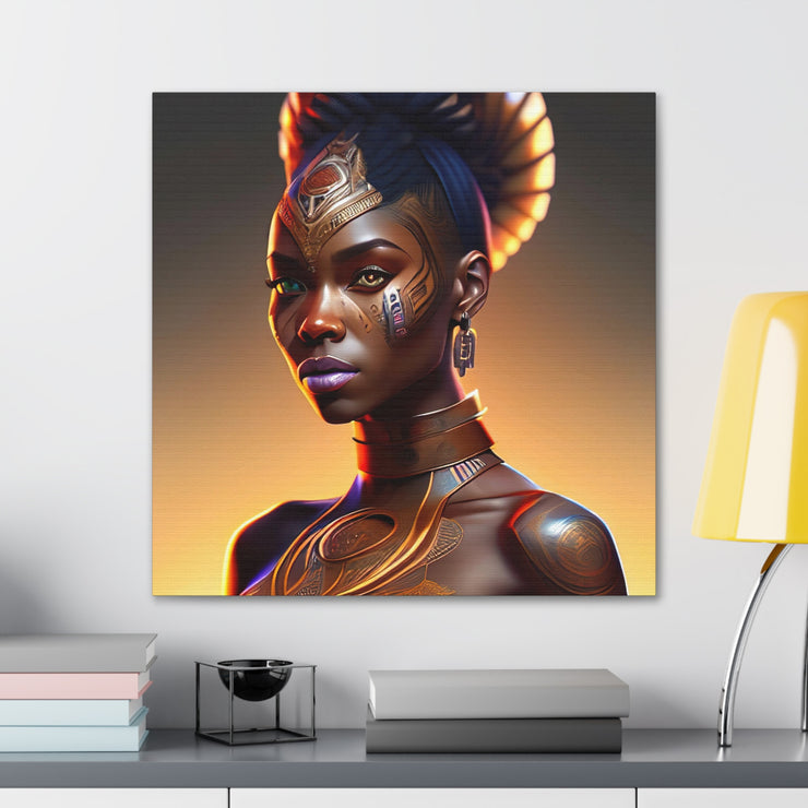 Afrofuturistic Princess Canvas Gallery Wraps