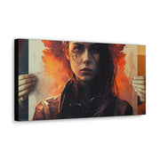 Beige Femenine Dark Angel Canvas Gallery Wraps