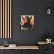 Beige Femenine Dark Angel Canvas Gallery Wraps