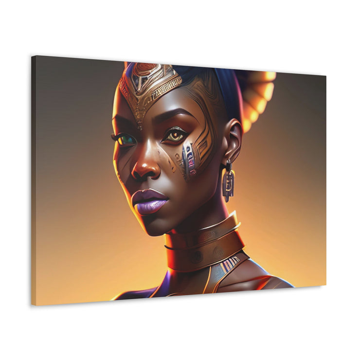 Afrofuturistic Princess Canvas Gallery Wraps