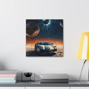 Lamborghini on the Moon Canvas Gallery Wraps