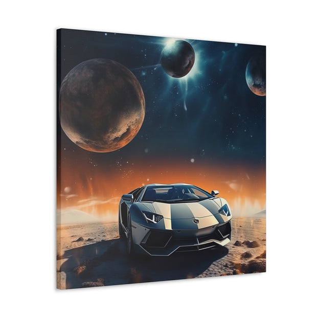 Lamborghini on the Moon Canvas Gallery Wraps