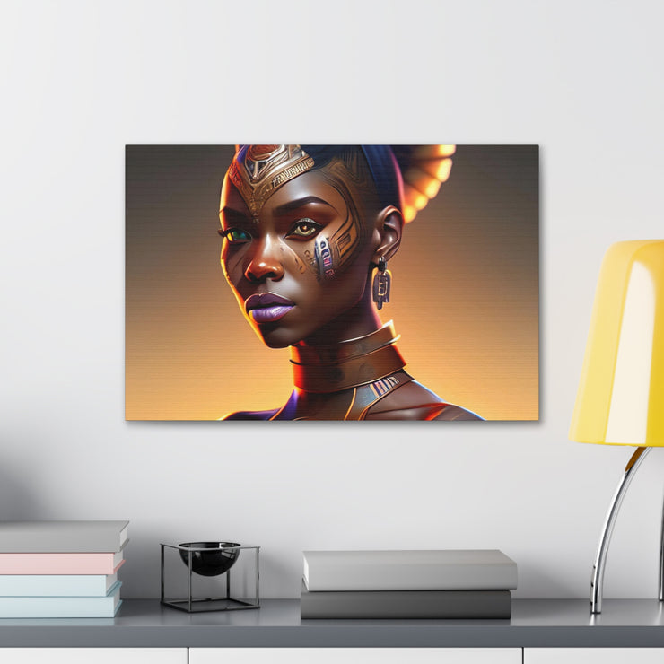 Afrofuturistic Princess Canvas Gallery Wraps