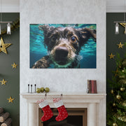 Terreir Dog face in Water Canvas Gallery Wraps