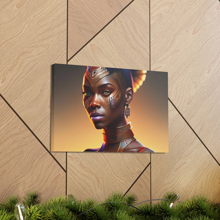 Afrofuturistic Princess Canvas Gallery Wraps