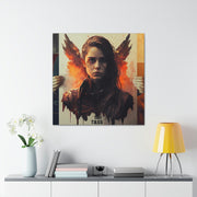 Beige Femenine Dark Angel Canvas Gallery Wraps