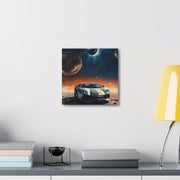 Lamborghini on the Moon Canvas Gallery Wraps