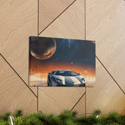 Lamborghini on the Moon Canvas Gallery Wraps