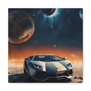 Lamborghini on the Moon Canvas Gallery Wraps